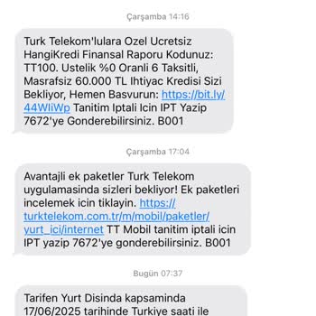 Kullanmadığım Dolaşım İçin Haksız Ücret Kesintisi