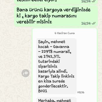 Sipariş Verildi, Ürün Ve Takip Numarası Sağlanmadı, Müşteri Oyalandı