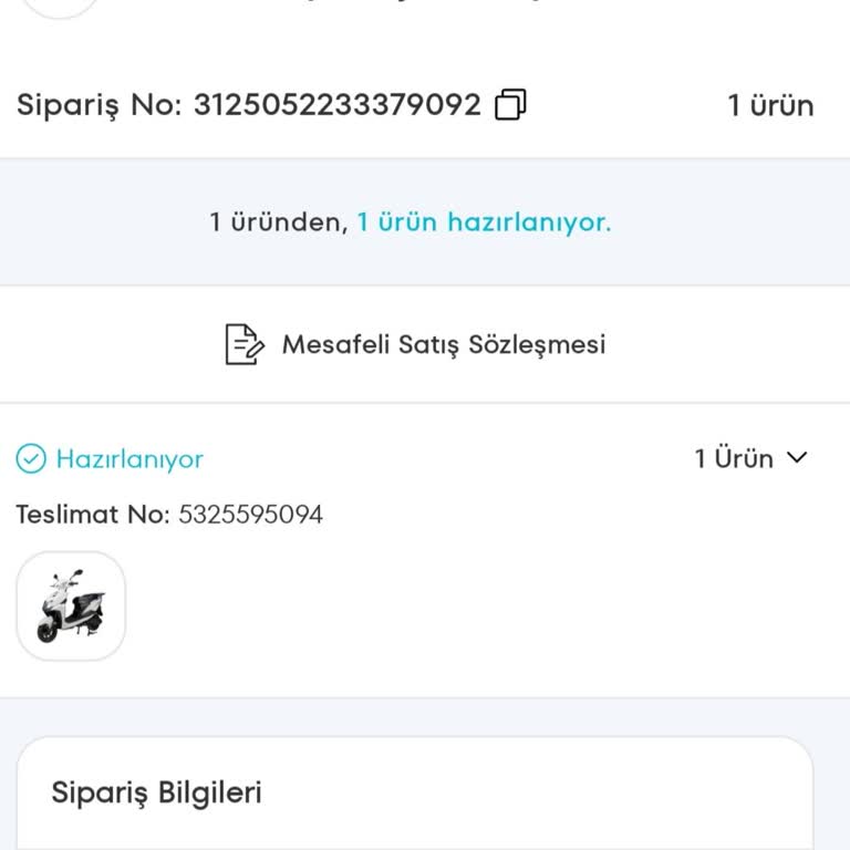 Sipariş Verilen Motor Ve Evrakların Teslim Edilmemesi