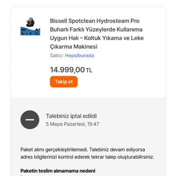 Hepsiburada'dan Alınan Ürün İadesinde Sorun Ve Destek Eksikliği
