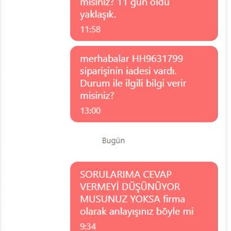 İade Sonrası İletişimsizlik Ve Ücret İadesi Yapılmıyor