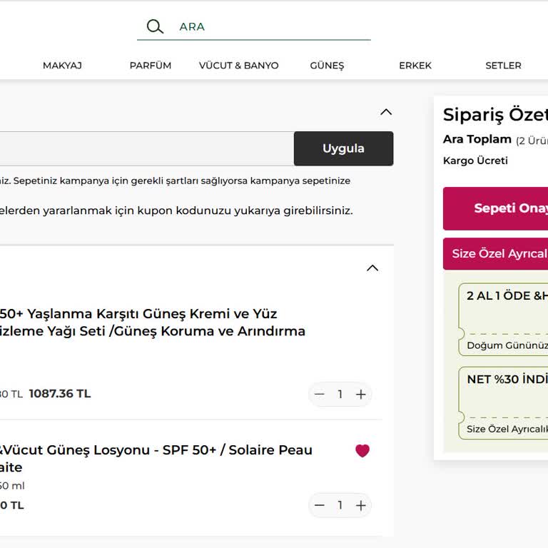 Yves Rocher'ın 'Tüm Ürünlerde' Kampanya Kuponunda Belirtilmeyen Kısıtlamalar Zaman Kaybettirdi