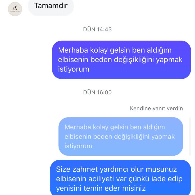 Sipariş Sonrası İletişimsizlik Ve Beden Değişimi Sorunu