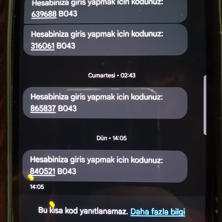 Onytek'ten Yetkisiz Giriş Kodları Hakkında Sürekli Mesaj Alıyorum
