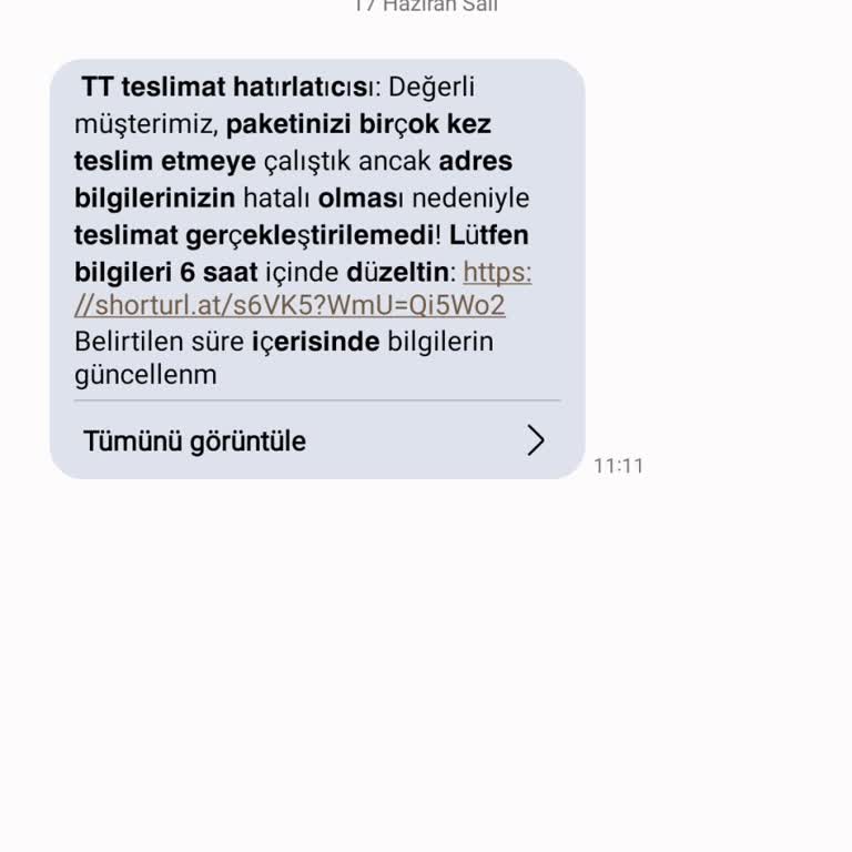 Yanıltıcı Kargo Mesajlarına Dikkat!
