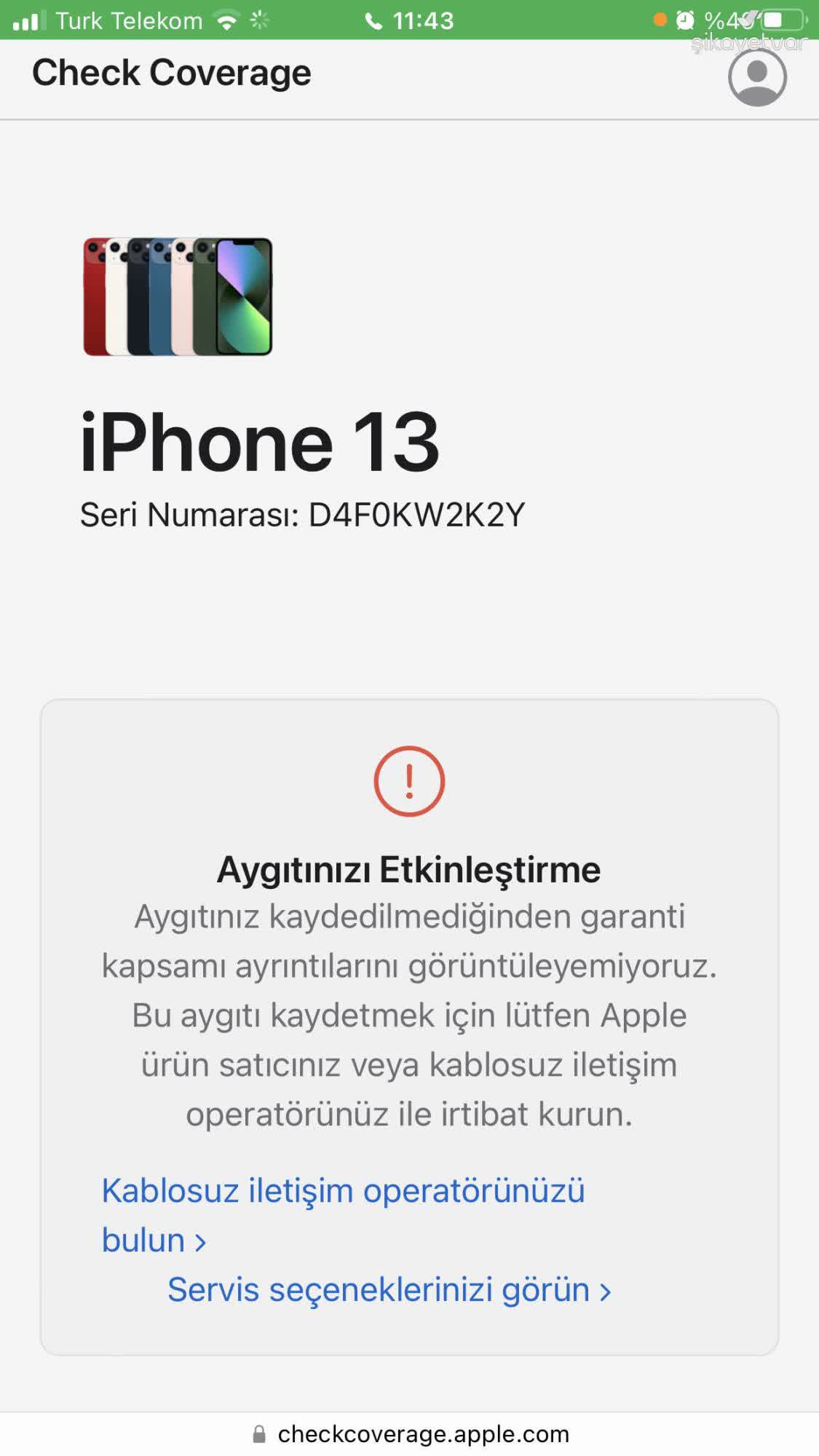 Hepsiburada'dan Satın Aldığım İphone 13 Orijinal Çıkmadı - Şikayetvar