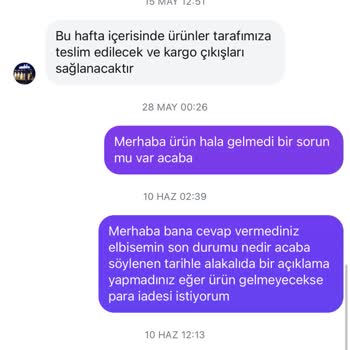 Sipariş Sürecinde Yaşanan Belirsizlik Ve İade Talebim Hakkında Şikayetim