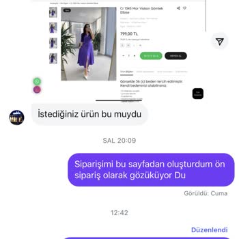 Sipariş Sürecinde Yaşanan Belirsizlik Ve İade Talebim Hakkında Şikayetim