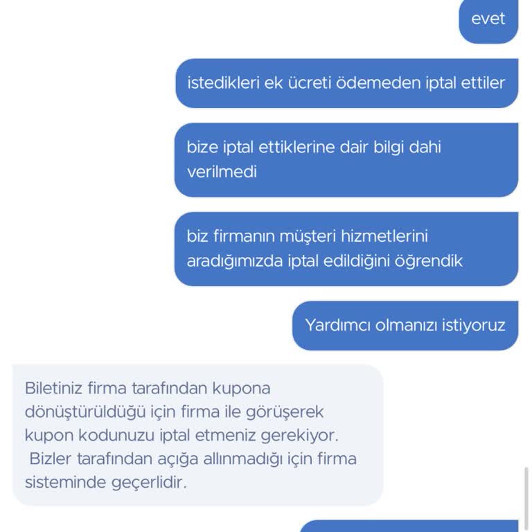 Bilgi Dışı Bilet İptali Ve İade Sürecinde Mağduriyet Yaşadım