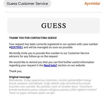 Guess Çantalarının Uygunsuz Fiyatla Satılmasıyla İlgilenilmedi