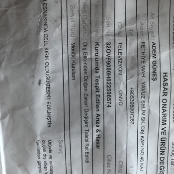 Kırık Televizyonu İade Almadılar, Mağdur Edildim!