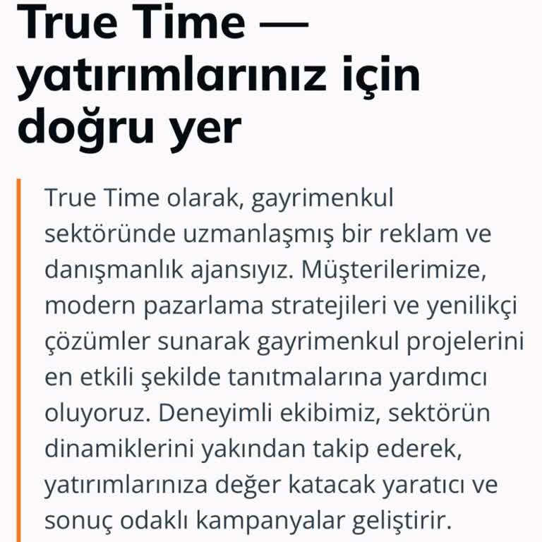 True Time Gayrimenkul Mağduriyet Yaşama