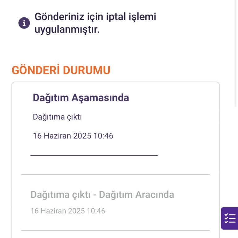 Kargom Teslim Edilmeden İptal Edildi, Bilgilendirme Yapılmadı