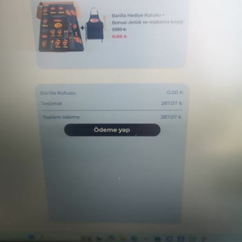 Barilla Hediye Kutusunda Ücretsiz Vaadi Ve Beklenmeyen Teslimat Ücreti