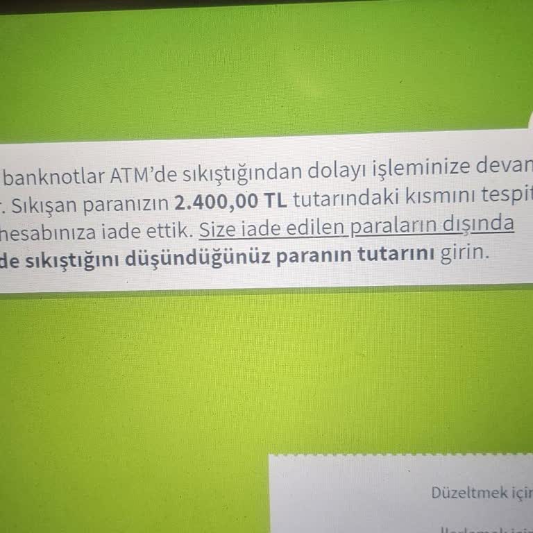 ATM'de Sıkışan Param Hala Hesabıma Yatmadı!