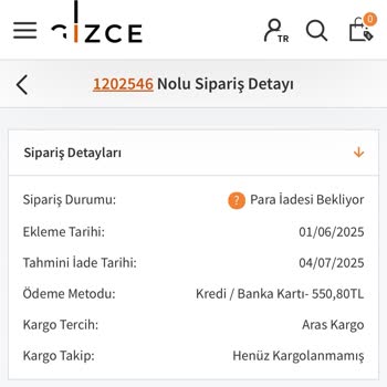Siparişin Hazırlanmaması Ve İletişimsizlik Nedeniyle Para İadesi Talebi