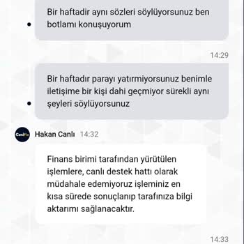 Casifix Kazancımı Ödemiyor Destek Ekibi Oyalıyor