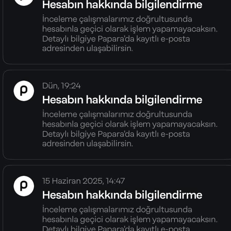 Papara Hesabımdaki Paramı Kullanamıyorum ve Geri Alamıyorum