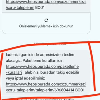 Hepsiburada İade Süreci