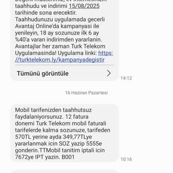 Türk Telekom'da Taahhütlü Hattıma Yüksek Fatura Ve Müşteri Hizmetlerine Ulaşamama Sorunu