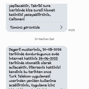 Türk Telekom Yazlık İnternet Başlatılamıyor Müşteri Hizmetleri Çelişkili Bilgi Veriyor
