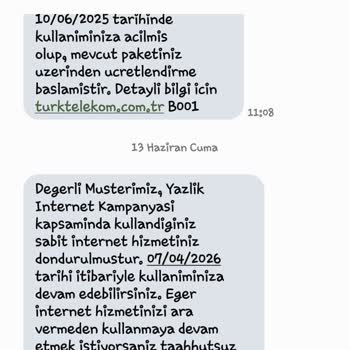 Türk Telekom Yazlık İnternet Başlatılamıyor Müşteri Hizmetleri Çelişkili Bilgi Veriyor