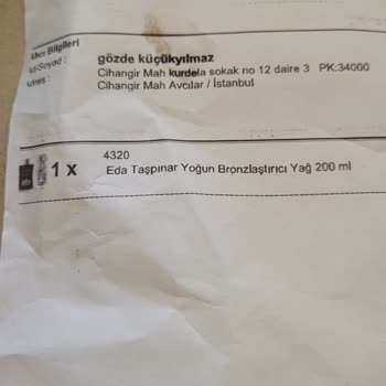 Siparişimde Eksik Ürün Gönderimi