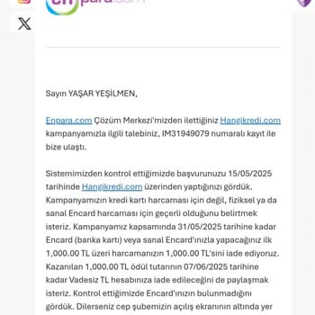 Kampanya İadesi Söz Verildiği Halde Yapılmadı, Müşteri Mağdur Edildi