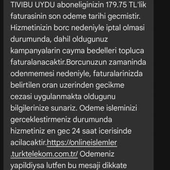 Kullanmadığım Tivibu Hizmeti İçin Fatura Yansıtılması Ve Yanıltıcı Bilgilendirme