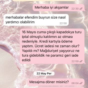 İptal Edilen Turun Ücreti Bir Ay Geçmesine Rağmen İade Edilmedi