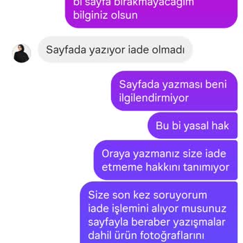 Aldığım Şallar Defolu Ve Farklı Kumaşta Gönderildi İade Kabul Edilmiyor