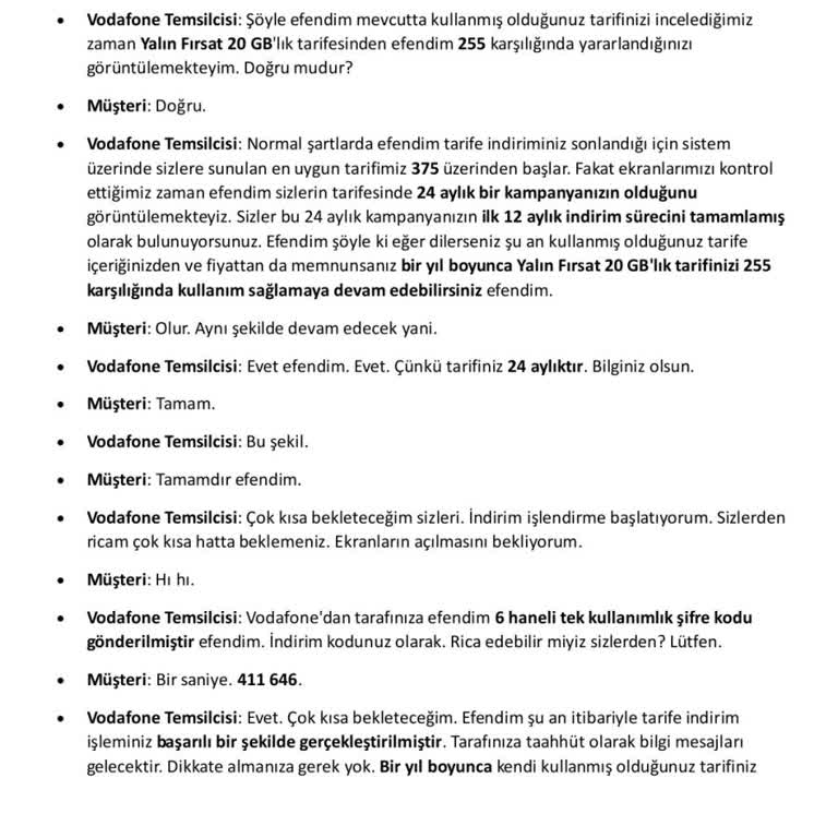 Vodafone Taahhüt Yenilemede Yanlış Tarife Ve Müşteri Hizmetlerinden Dönüş Yok