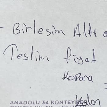 Konteyner Siparişi Sonrası Proje Ve Teslimat Sorunları Yaşadık