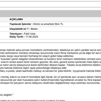 Garanti Kapsamındaki Parça İçin Ücret Talep Edilmesi Mağduriyet Yarattı