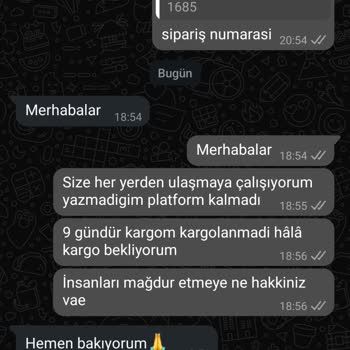Söz Verilen Sürede Gönderilmeyen Ürün Ve Yetersiz Müşteri İletişimi