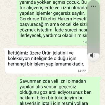 Reşit Olmayan Çocuğa Satış Ve İade Reddi Mağduriyeti