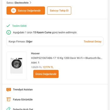 Hoover Çamaşır Makinesi Nevresim Yıkarken Yüksek Ses Çıkarıyor