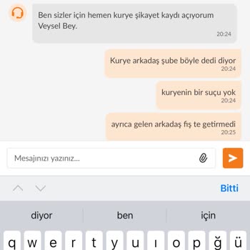 Kurye Tarafından Mevkii Dışı Ücret Talebi Ve Fiş Verilmemesi