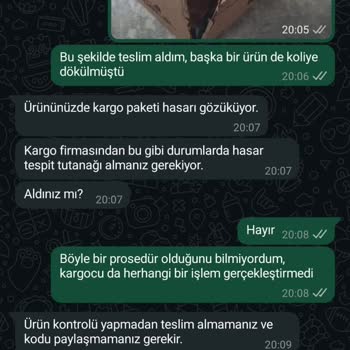Hasarlı Ve Eksik Ürün İçin Kargo Ve Mağaza Sorumluluk Almıyor, Mağduriyetim Giderilmiyor
