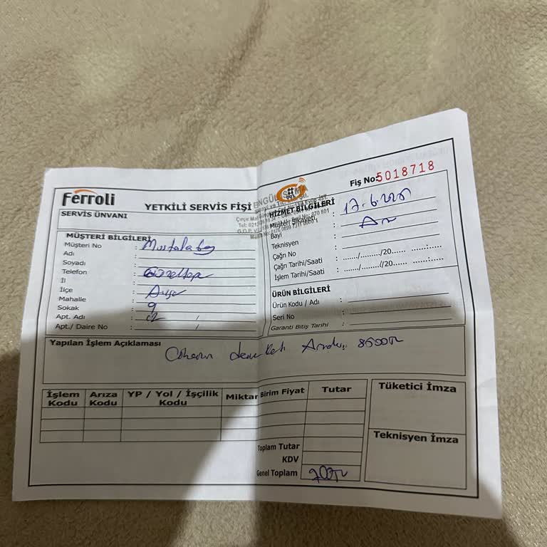 Yetkili Servisin Yüksek Anakart Değişim Ücreti Talebi