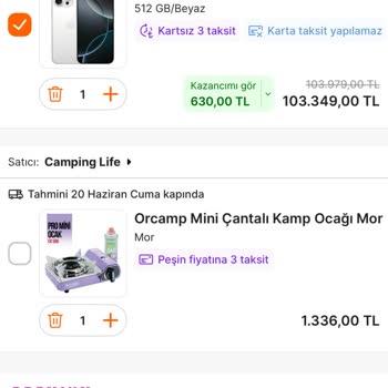 Sepette Fiyat Farkı Mağduriyeti Yaşadım