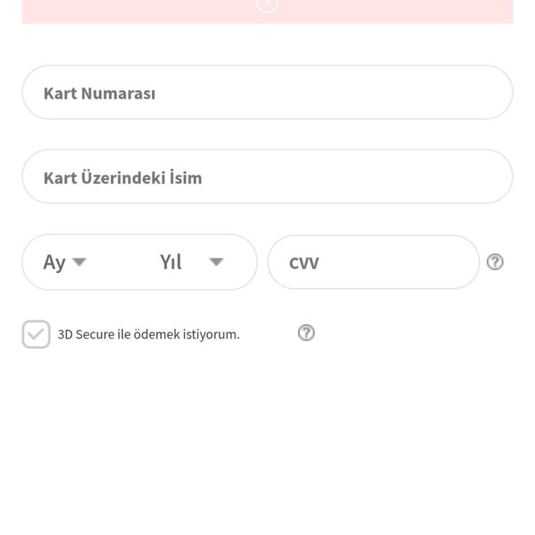 Ödeme Hatası Nedeniyle Sipariş Tamamlanamıyor