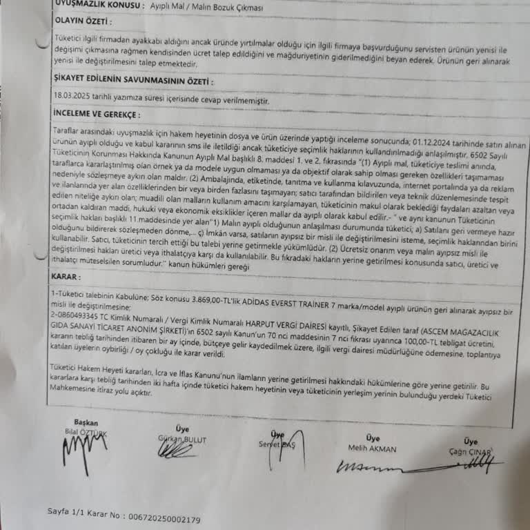 Adidas Mağazasında Değişim Sorunu Ve Saygısız Davranışlar