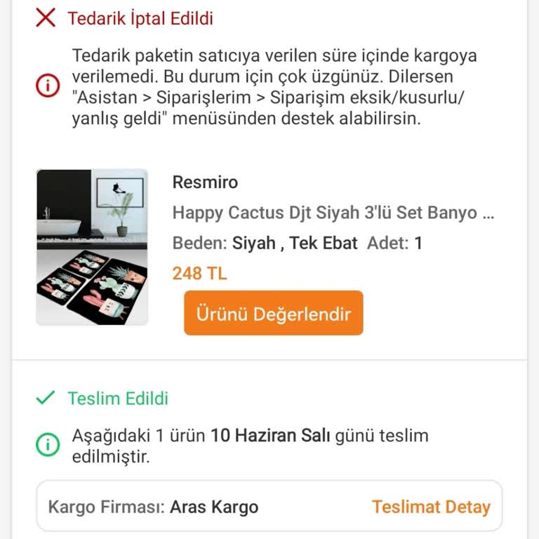 Eksik Parça Gönderilmedi, Trendyol'dan Cevap Alamadım
