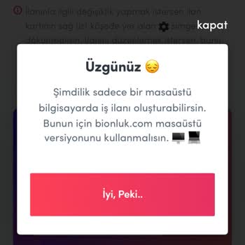 Bionluk.com'da Masaüstü Bilgisayar Zorunluluğu Mağduriyeti