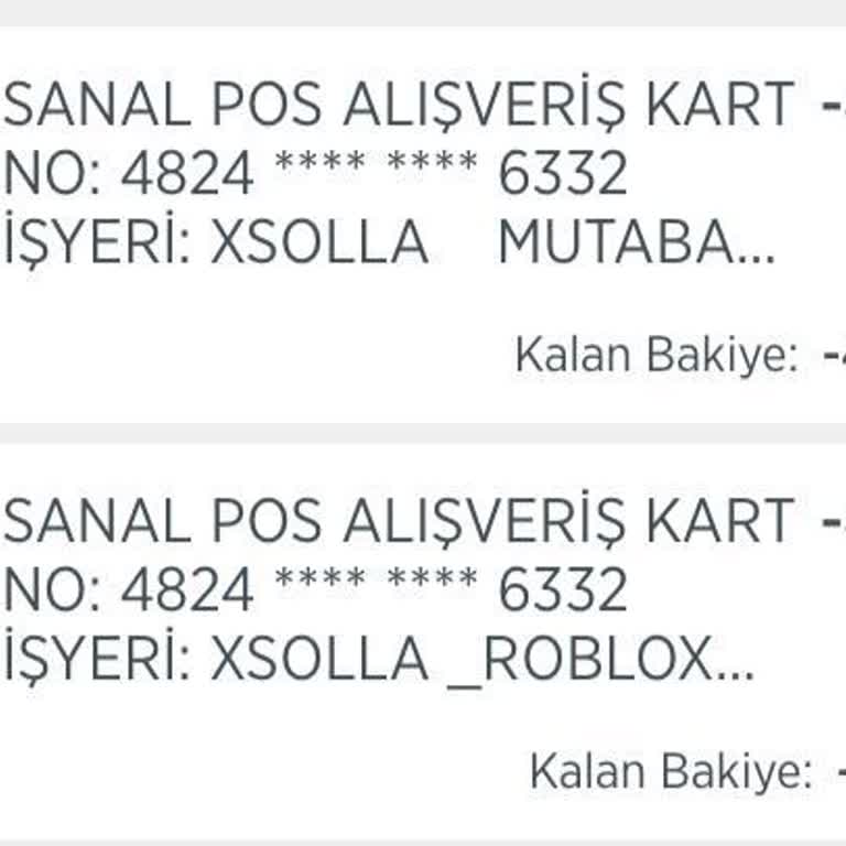 İptal Edilen İşlemde Param Çekildi, Robux Gelmedi