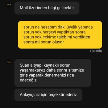 Bonus Çekim Talebim Sonrası Hesabım Kapatıldı Ve Destek Yanıt Vermiyor