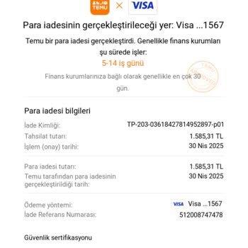 İptal Edilen Siparişlerin İadesi Hesabıma Ulaşmıyor