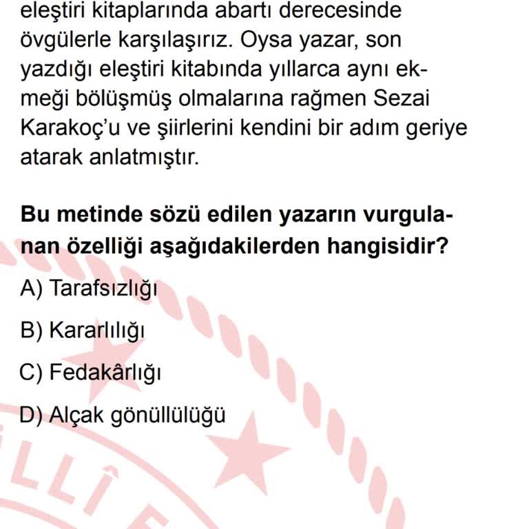 LGS Türkçe Soru Anlam Belirsizliği Hakkında