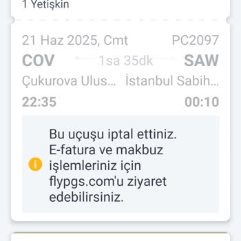 Pegasus Bilet Satın Alma Sistemindeki Hata Nedeniyle Mağduriyet